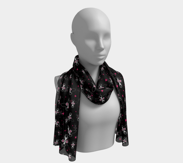 "Live with Cowpassion" Vegan Cow and Hearts Scarf