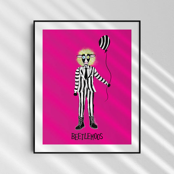 "Beetlemoos" - Halloween Cow Art Print