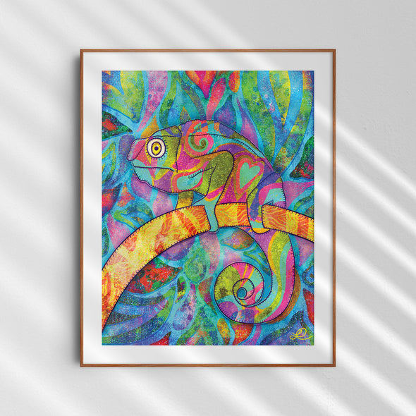 "Chameleon" Whimsical Art Print