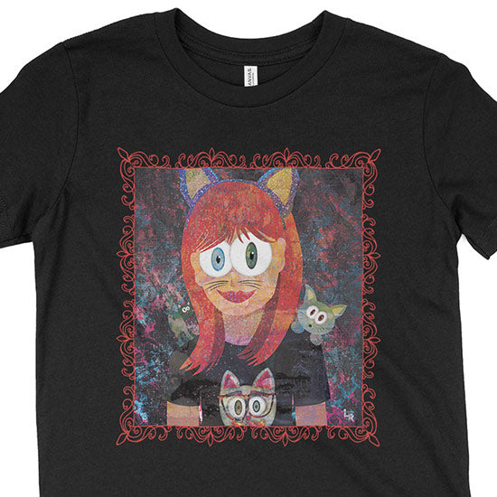 "Cat Girl" Kids Youth T-Shirt