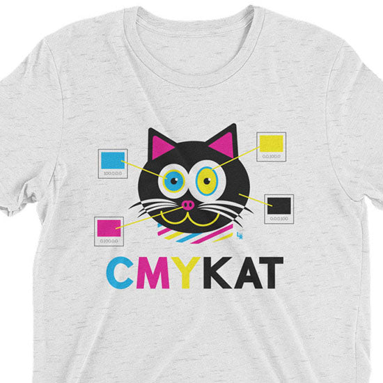 "CMYKat" Unisex Tri-blend Cat T-Shirt