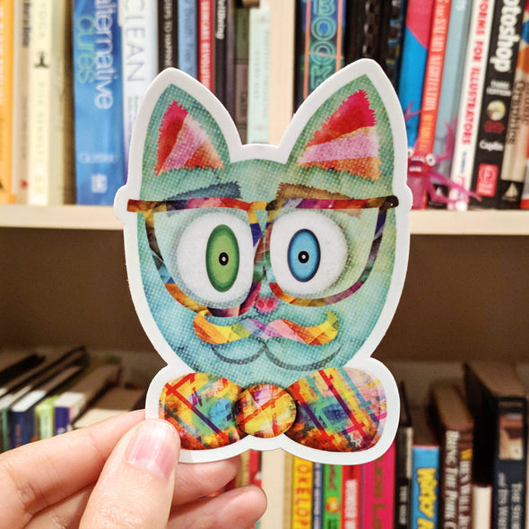 "Intellecat" Cat Vinyl Sticker