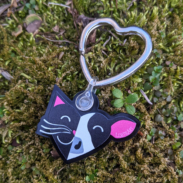 "Why Love One but Eat the Other? - Cat & Cow" Printed Recycled Acrylic Keychain