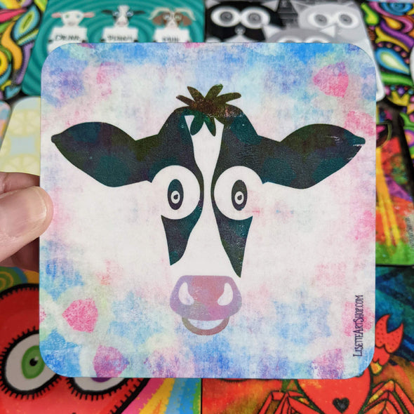 "Cow Face Print" Coaster