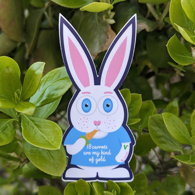 "Vegan for Everybunny!" Rabbit Vinyl Sticker