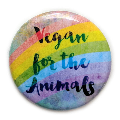"Vegan for the Animals" Special Collection 1.25” Round Pinback Button 4 Pack