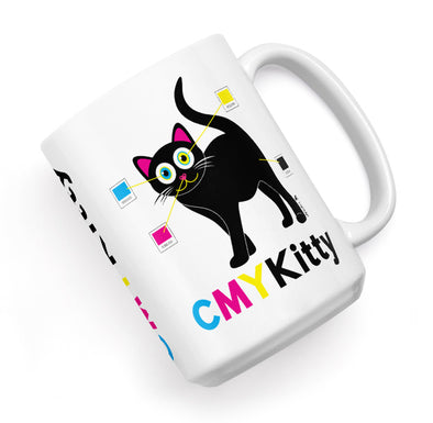 "CMYKitty" Large Cat Coffee Mug