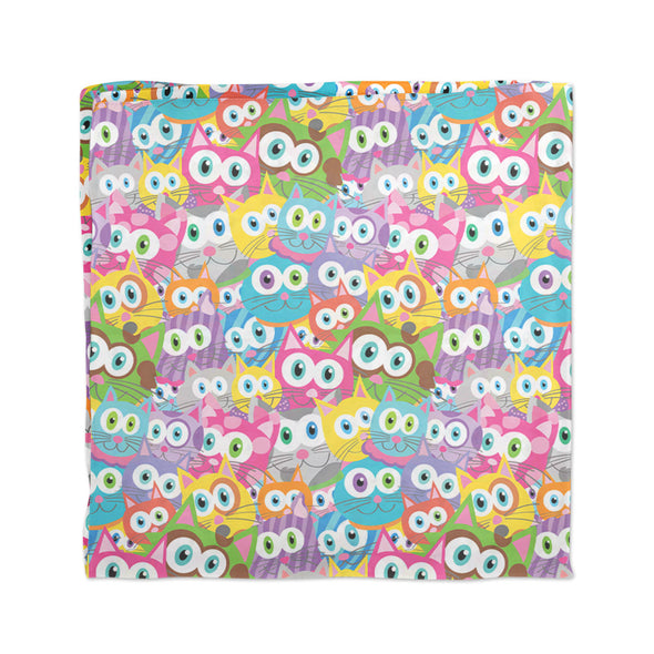 "Purrrballs" Whimsical Colorful Cat Scarf