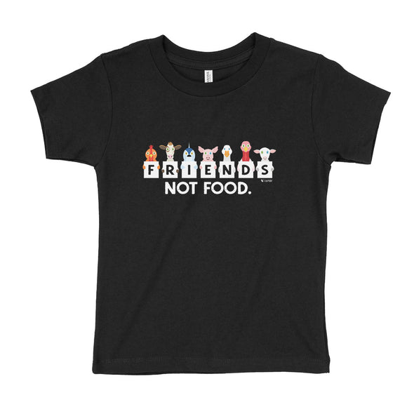 "We Are Friends Not Food" Vegan Kids T-Shirt