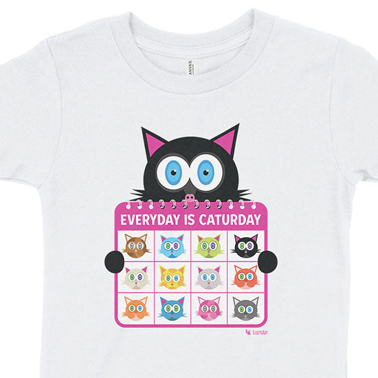 "Everyday is Caturday" Kids Cat T-Shirt