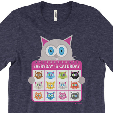 "Everyday is Caturday" Unisex Cat T-Shirt