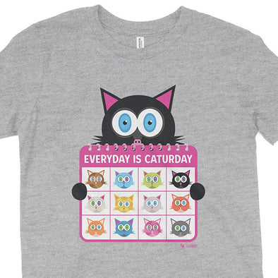 "Everyday is Caturday" Kids Youth Cat T-Shirt