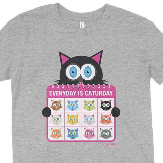 "Everyday is Caturday" Kids Youth Cat T-Shirt