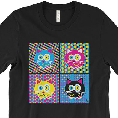 "CMYKat - 2x2" Unisex Cat T-Shirt
