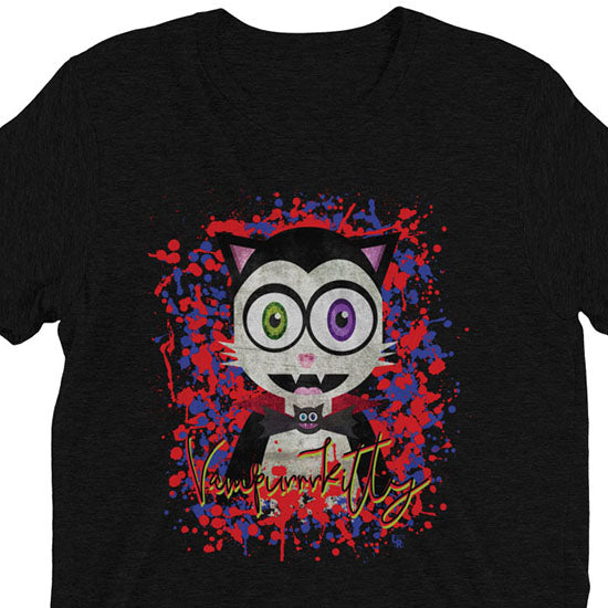 "Vampurrrkitty" Vampire Cat Unisex Tri-blend T-Shirt