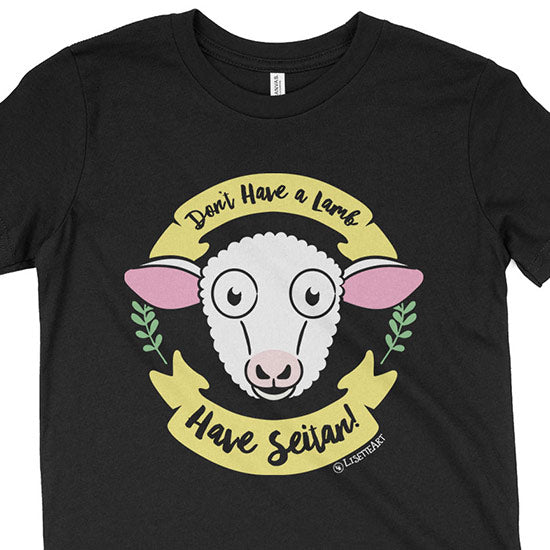 "Don't Have a Lamb, Have Seitan!" Vegan Kids Youth T-Shirt