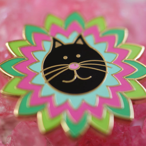 "Purrrfect Flower" Cat Enamel Pin