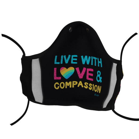 "Live with Love & Compassion" Premium Face Mask