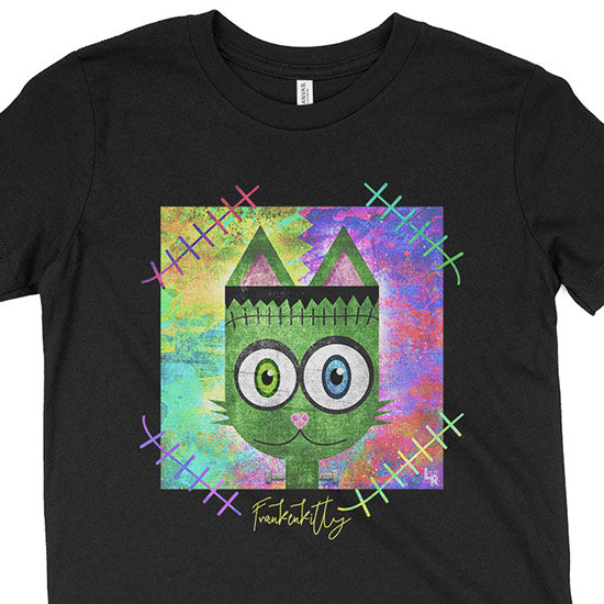 "Frankenkitty" Kids Youth Monster Cat T-Shirt