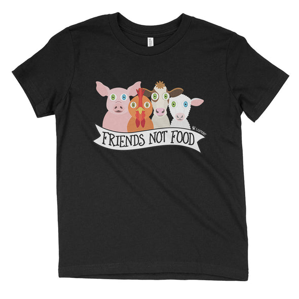 "Friends Not Food" Vegan Kids Youth T-Shirt