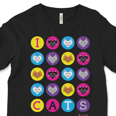 "I 💜 Love 💜 Cats" Unisex Long Sleeve Tee