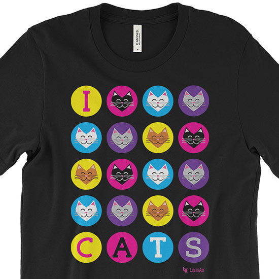 "I 💜 Love 💜 Cats" Unisex T-Shirt