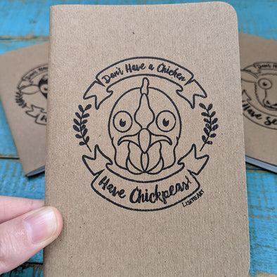 "Don't Have a Chicken, Have Chickpeas!" Mini Pocket Notebook