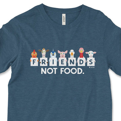 "We Are Friends Not Food" Vegan Unisex Long Sleeve Tee