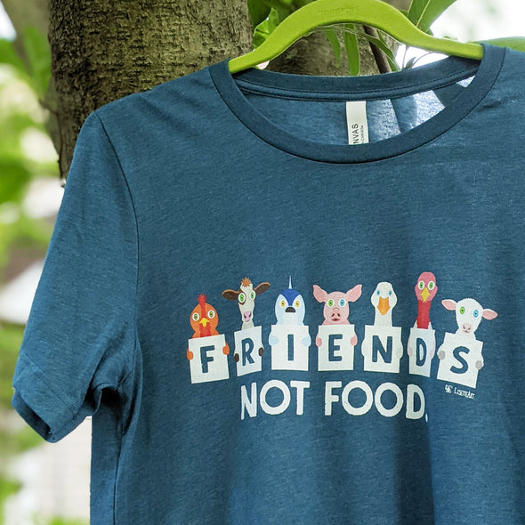 "We Are Friends Not Food" Vegan Unisex T-Shirt