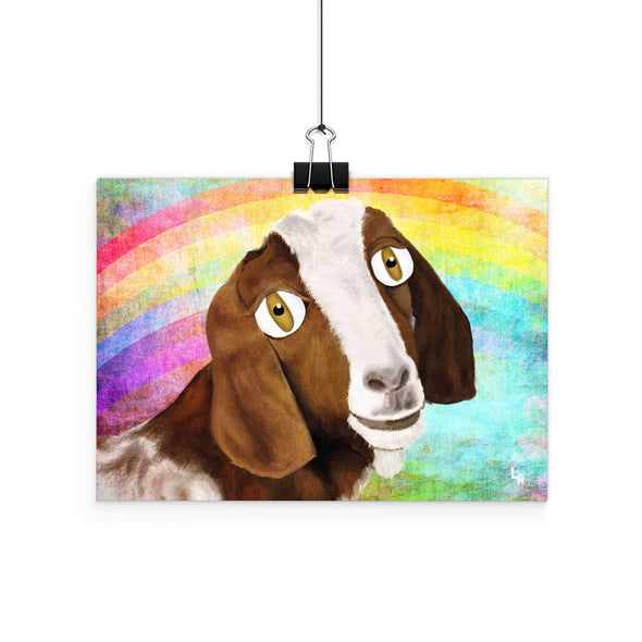 "Maddie" Indraloka Animal Sanctuary - Whimsical Goat Art Print