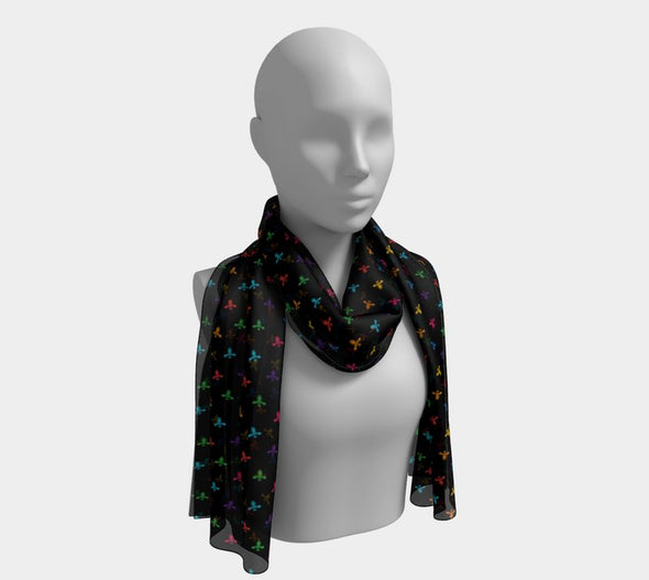 "Don't Have a Cow, Have Tofu!" (multi-color minis print) Vegan Scarf