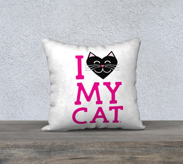 "I Love My Cat" Premium Throw Pillow Cover