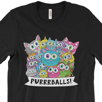 "Purrrballs!" Unisex Cat T-Shirt