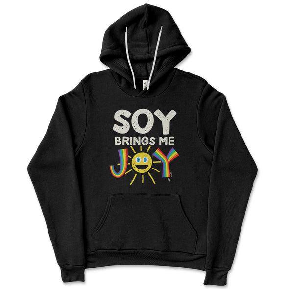 "Soy Brings Me Joy" Unisex Lightweight Fleece Vegan Hoodie Sweatshirt