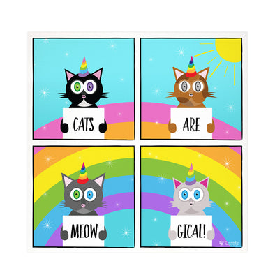 "Cats are Meowgical" - Cute Art Print