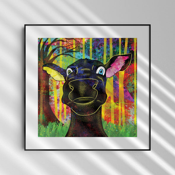 "Bold Cow" Vegan Art Print