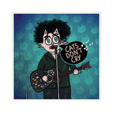 "Ropurrrt Smith Singing Cats Don't Cry" - Art Print