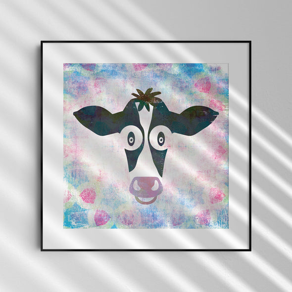 "Cow Face Print" Art Print