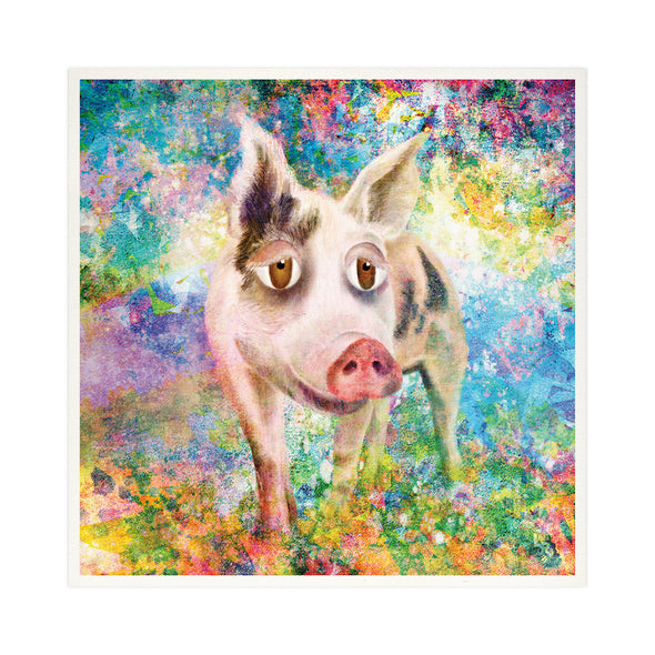 "Jeremiah" Indraloka Animal Sanctuary - Whimsical Pig Art Print
