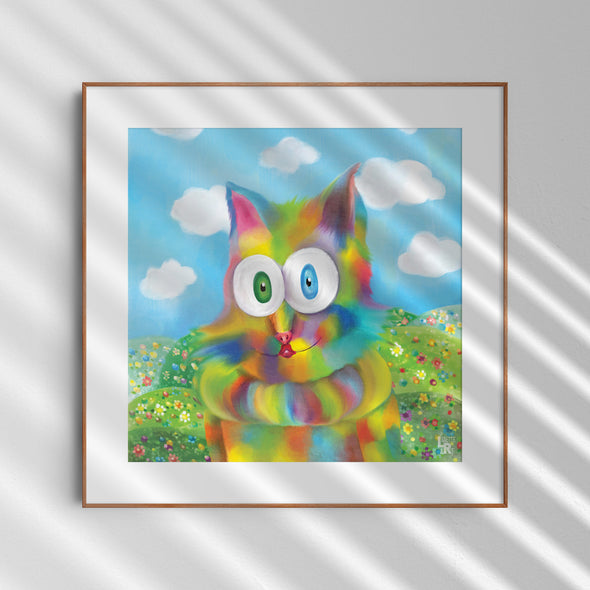 "Jester Cat" Whimsical Art Print