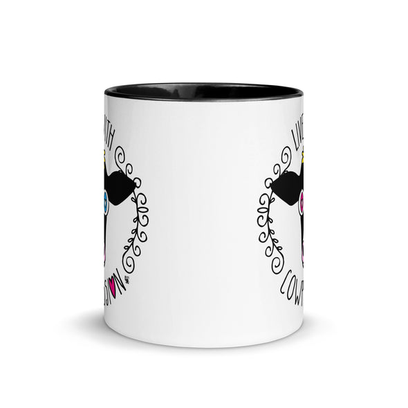 "Live with Cowpassion" Vegan Cow Coffee Mug with Color Accents
