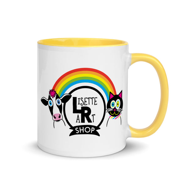 LisetteArt Shop - Logo Coffee Mug with Color Accents