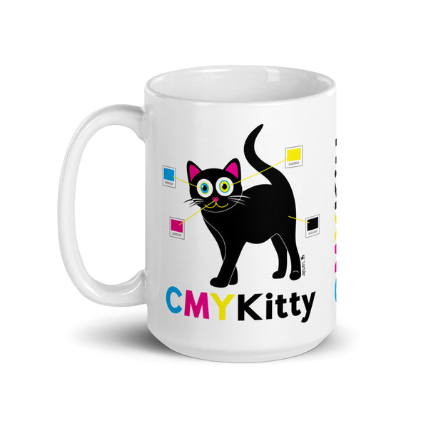 "CMYKitty" Large Cat Coffee Mug