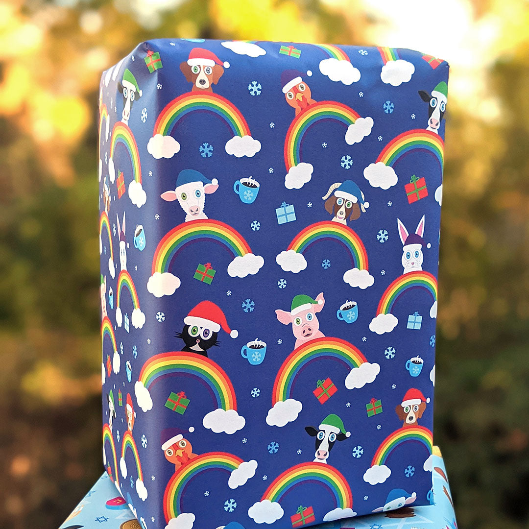 Rainbow Friends - Holidays Cute Animals in Santa Hats, Recyclable
